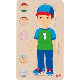 goki Multilayed puzzel menselijk lichaam jongen