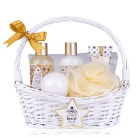 Accentra Coffret bain Winter Magic – 4 pièces avec panier cadeau