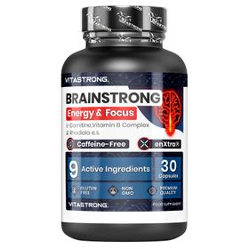 Vitastrong Brainstrong - 30 capsules, focus en energie zonder cafeïne