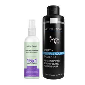 Dr. Eve_Ryouth Keratine Shampoo + Miracle Repair Spray Set