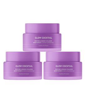 Glow Cocktail Trio de soins hydratants au collagène Restore & Renew