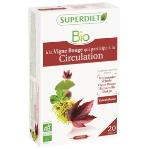 Superdiet Complexe Circulation Vigne Rouge - Ginkgo - Hamamélis - Marronnier d'Inde Bio thumbnail