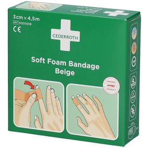 Cederroth Soft Foam Bandage Beige 3 cm x 4,5 m 51011018 thumbnail