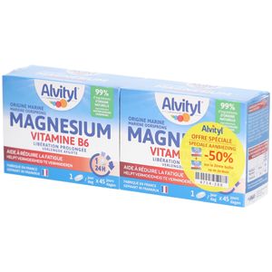 Alvityl® Magnésium Vitamine B6 2ème -50 %| Libération Prolongée - Fatigue - 45 Jours thumbnail