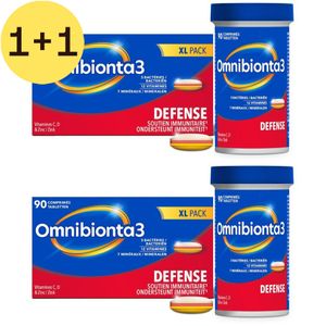 Omnibionta®3 Defense | Immunité | Vitamine C, D & zinc | 3 mois | 1+1 GRATUIT thumbnail