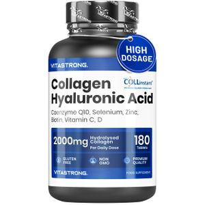Vitastrong Collageen + Hyaluronzuur – 180 Tabletten, Stralende Huid thumbnail