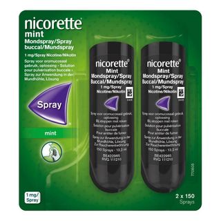 Nicorette® Spray Buccal Menthe 1mg/Spray DUO | Arrêter de Fumer