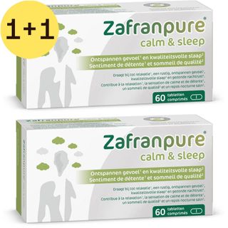 ZafranPure® Calm & Sleep | Ontspanning & Slaap | Saffraan, Melatonine en Tryptofaan | 1+1 GRATIS