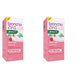 Broncho 2-in-1 Kids Hoestsiroop Aardbei | Droge Hoest, Slijmhoest | 1+1*