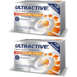 Ultractive® Magnesium + Vitamine B6 + 10 Tabletten GRATIS