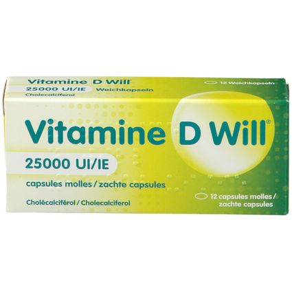 Vitamine D Will 25000 IE 12 St - Farmaline
