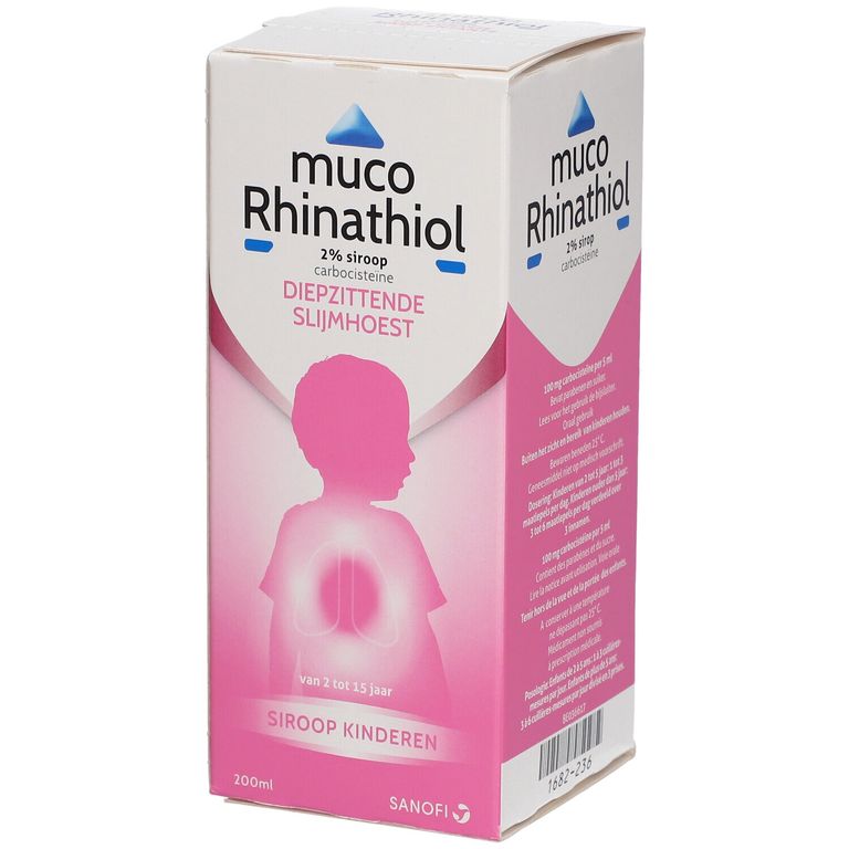 Muco Rhinathiol 2% Sirop Enfants Toux Grasse 200 ml - Farmaline