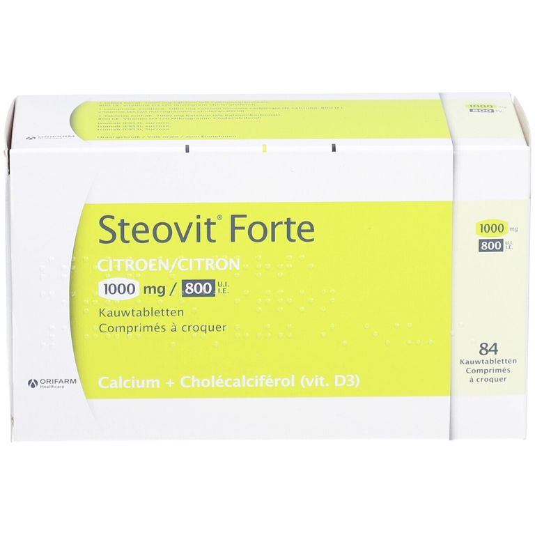Steovit® Forte Citron 1000mg/800 U.I. 84 pc(s) - Farmaline