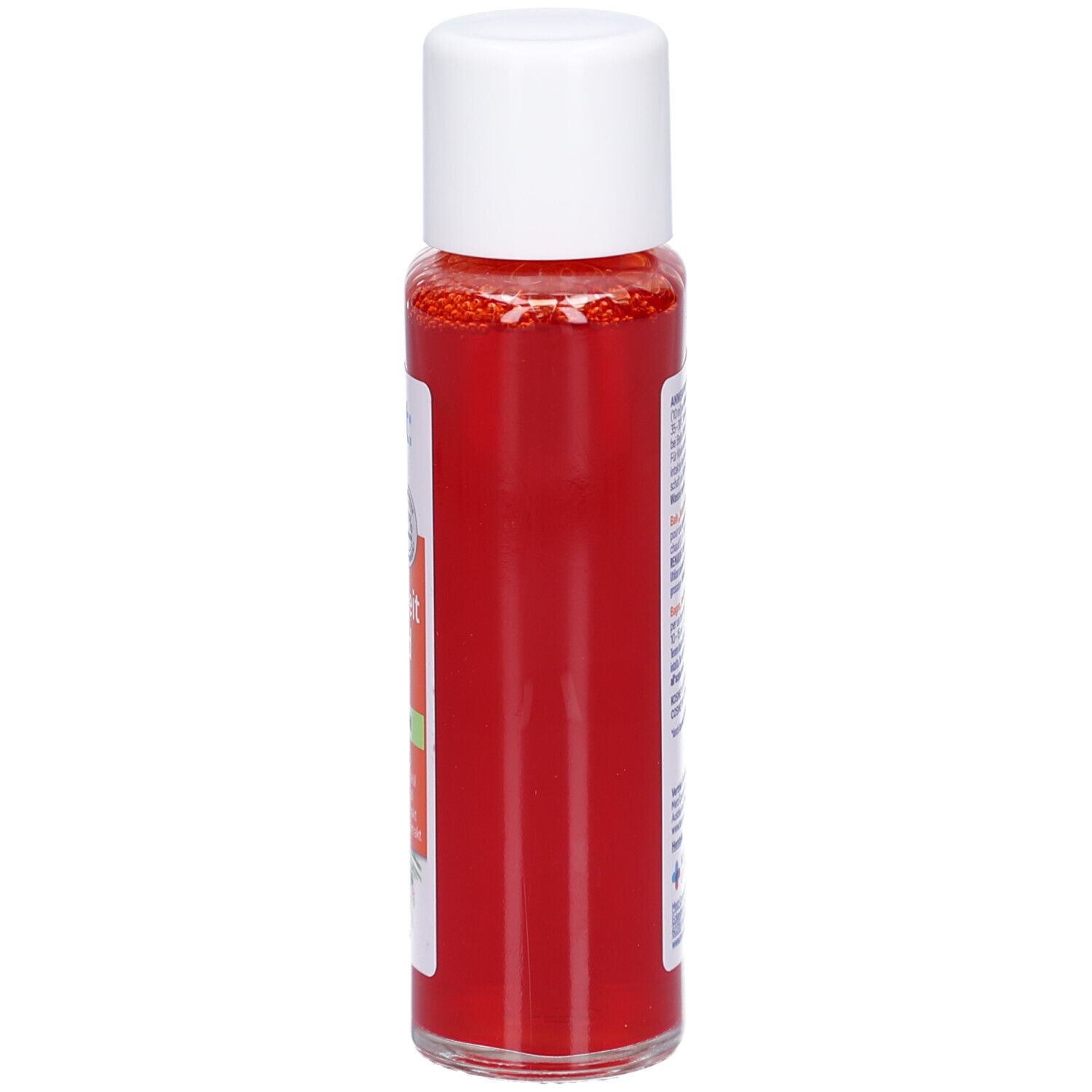 tetesept Beweglichkeit Intensiv Bad. Fles met oranje vloeistof en witte dop.