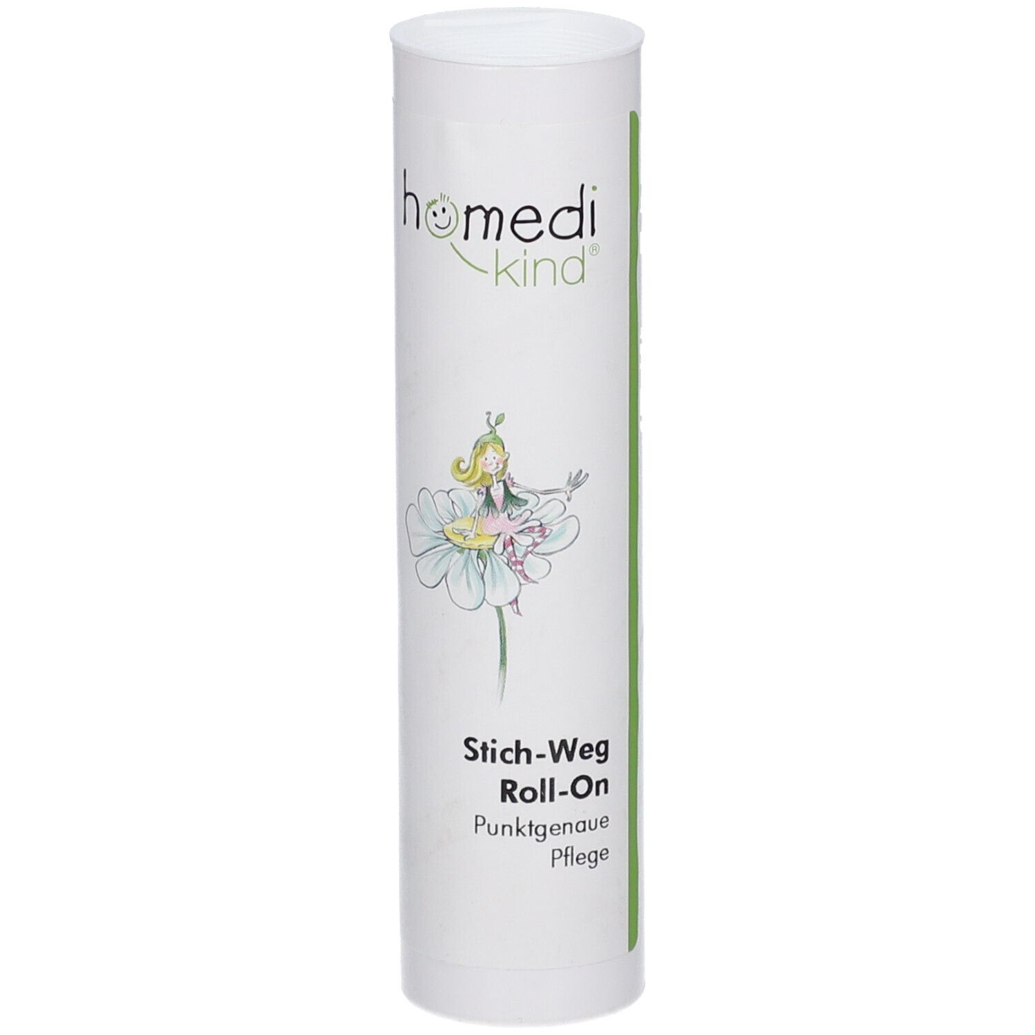 homedi-kind Stich-Weg Roll-On avec une figurine de ballerine sur une fleur.
