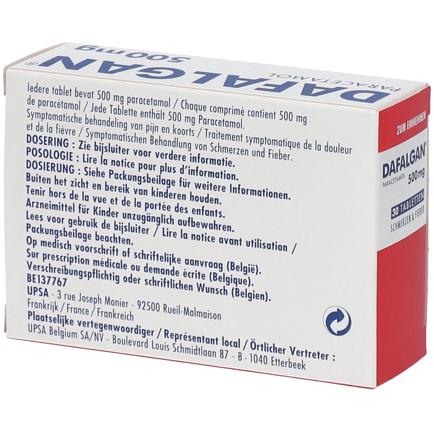 Dafalgan® 500mg Paracétamol | Douleurs & Fièvre