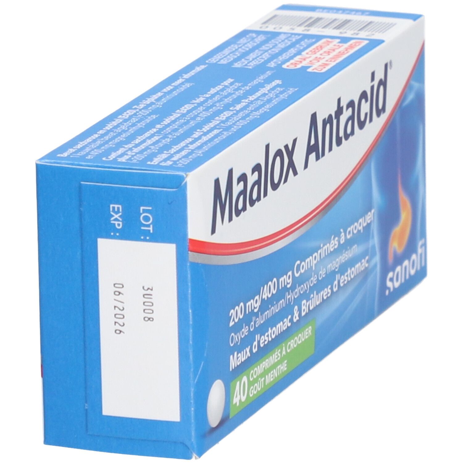 Maalox Antacid 200mg/400mg - Brûlures D'Estomac