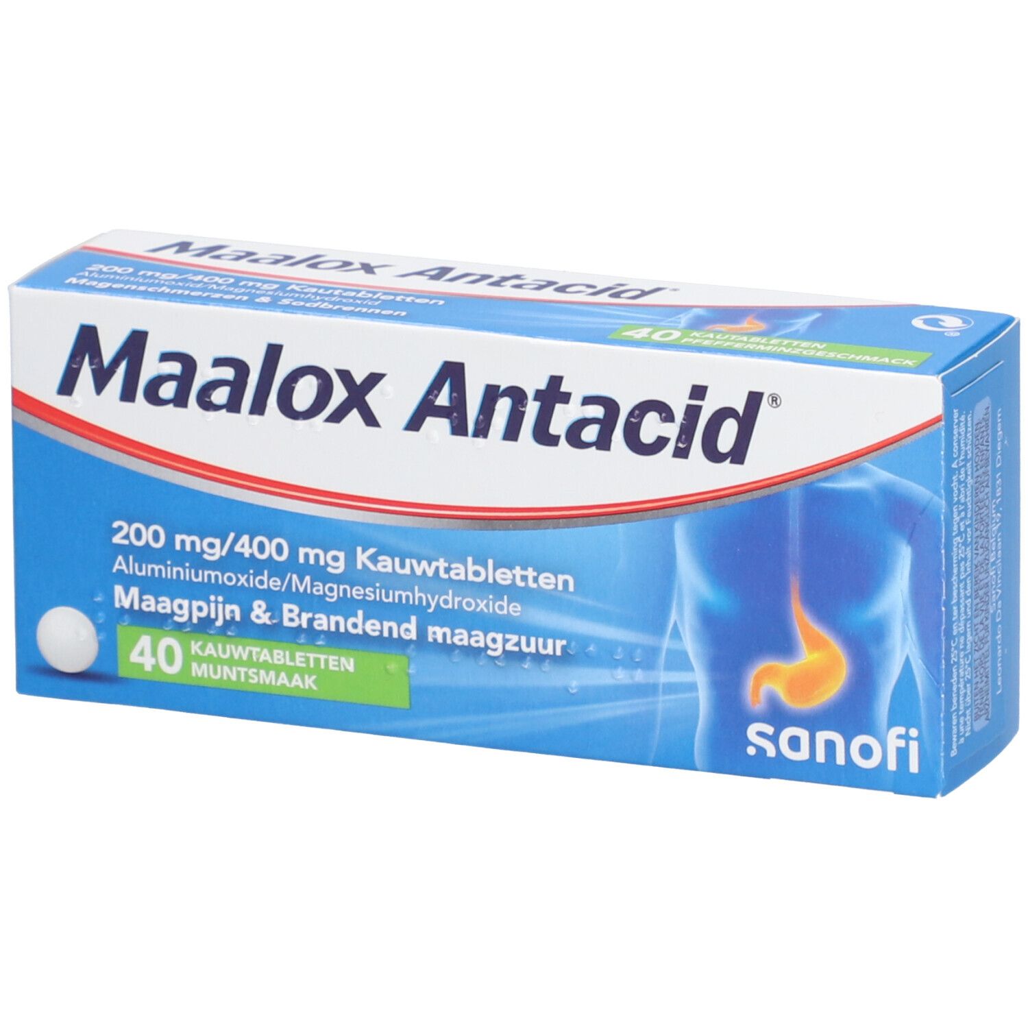 Maalox Antacid 200mg/400mg - Brûlures D'Estomac