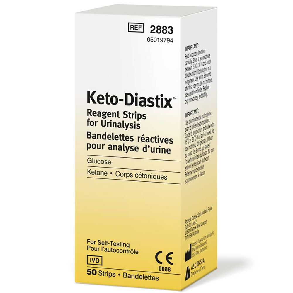 Keto-Diastix Bandettes Réactives pour Analyse d'Urine