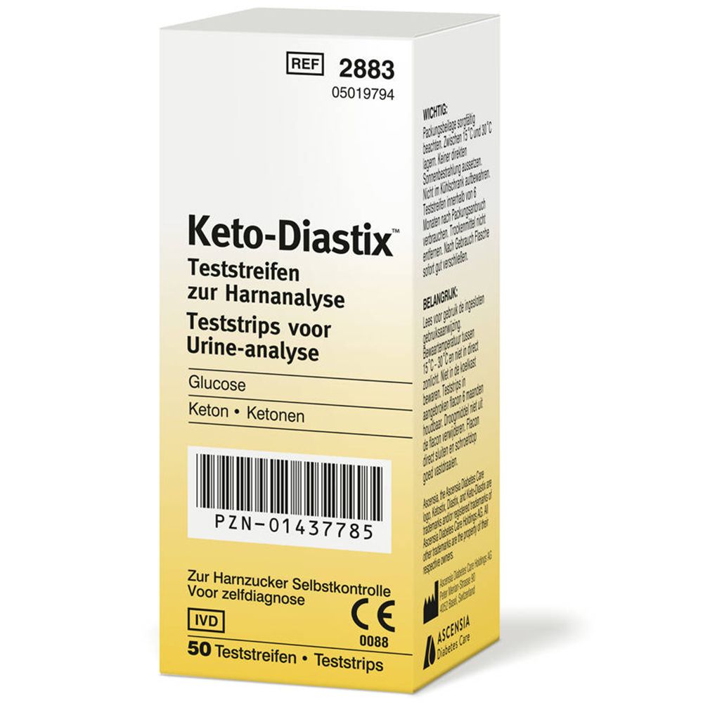 Keto-Diastix Bandettes Réactives pour Analyse d'Urine