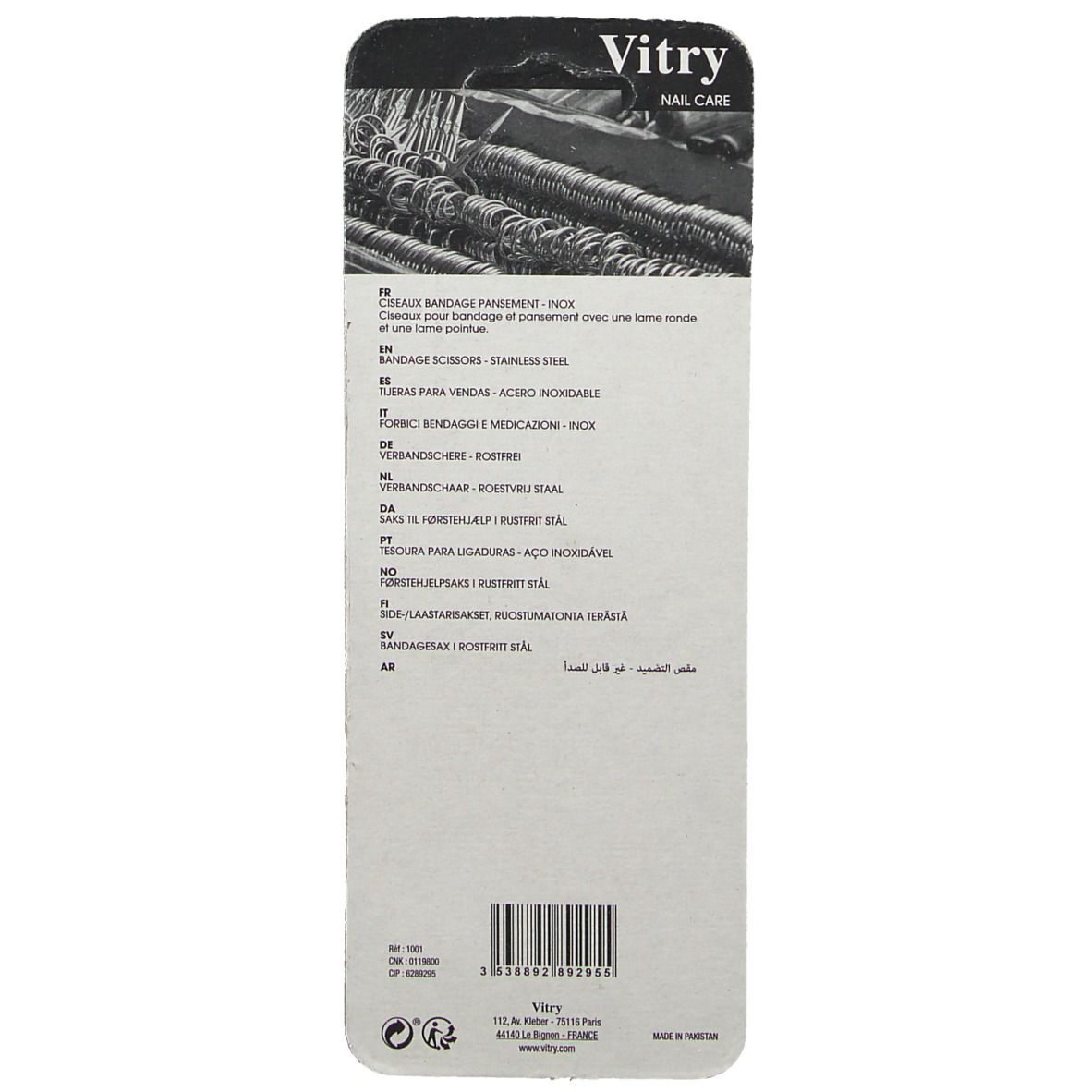 Vitry Classic Ciseaux Bandage Inox 1001