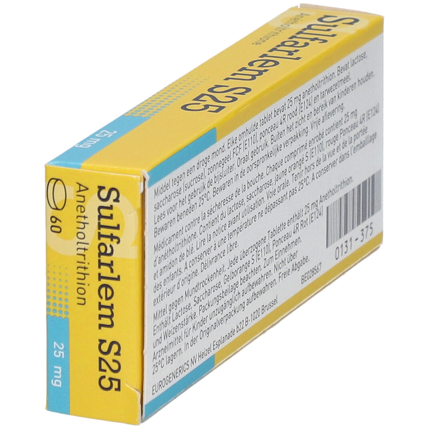 Sulfarlem S 25 mg | Bouche Sèche