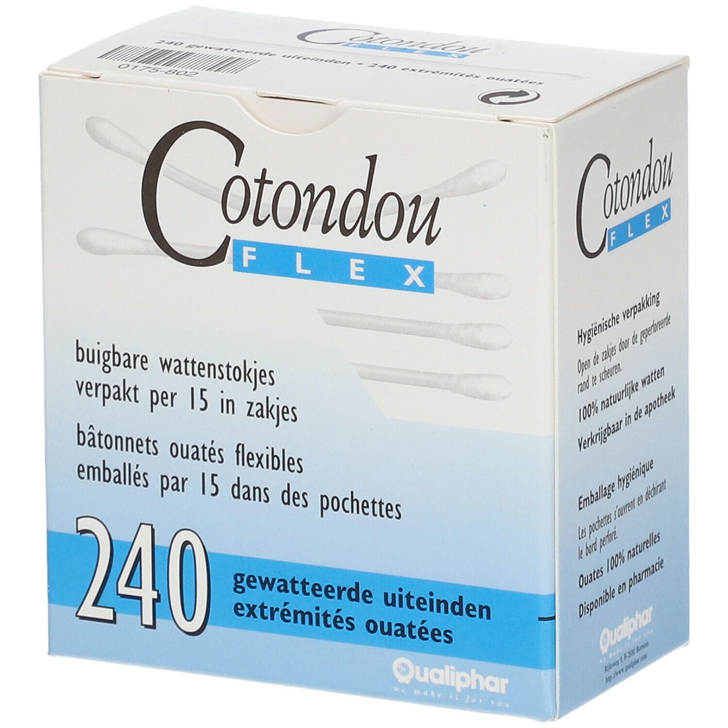 Cotondou Batonnets Ouate Bois Flexible
