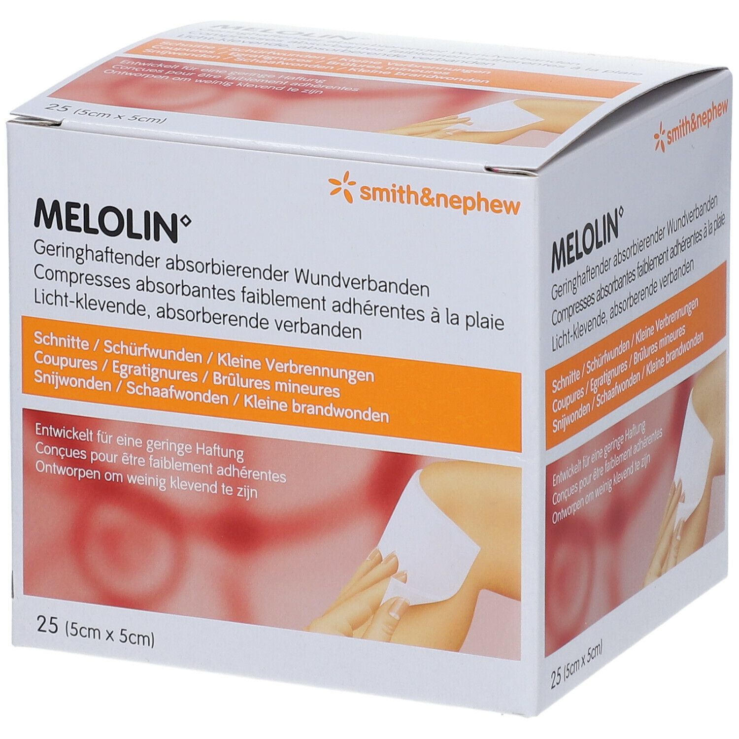 Melolin Compresses Absorbantes Faiblement Adhérentes à la Plaie Stérile 5 x 5 cm 66030260