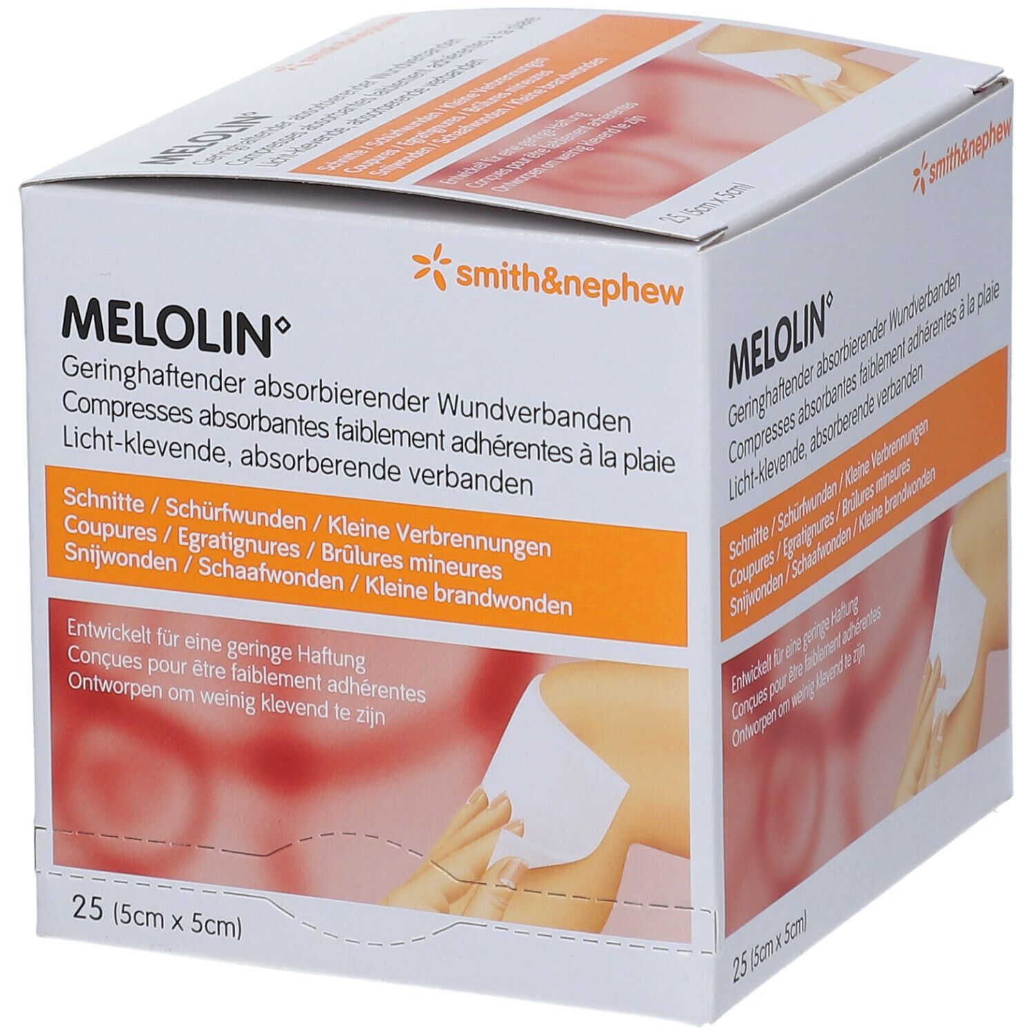 Melolin Compresses Absorbantes Faiblement Adhérentes à la Plaie Stérile 5 x 5 cm 66030260