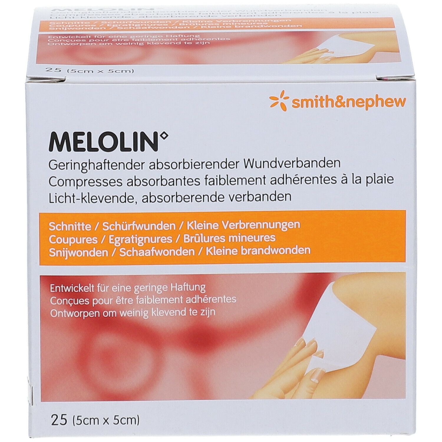 Melolin Compresses Absorbantes Faiblement Adhérentes à la Plaie Stérile 5 x 5 cm 66030260