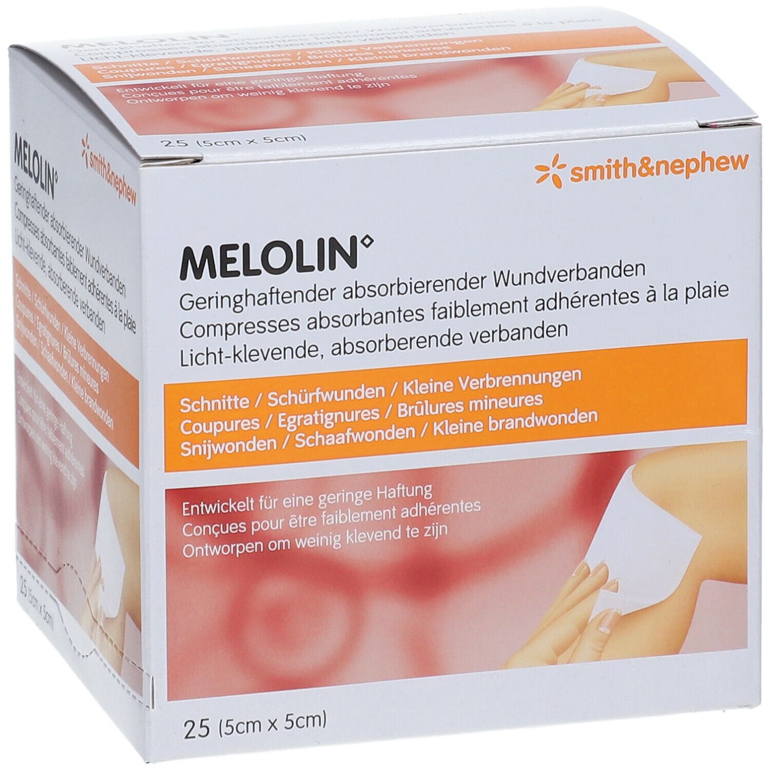 Melolin Compresses Absorbantes Faiblement Adhérentes à la Plaie Stérile 5 x 5 cm 66030260