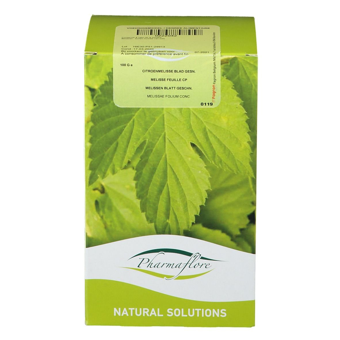 Pharmaflore Citroenmelisse Blad Gesneden**