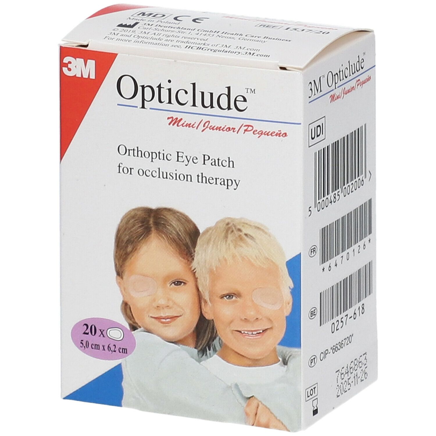 3M Opticlude Pansement Orthoptique Junior 6,3cm X 4,8cm 153720