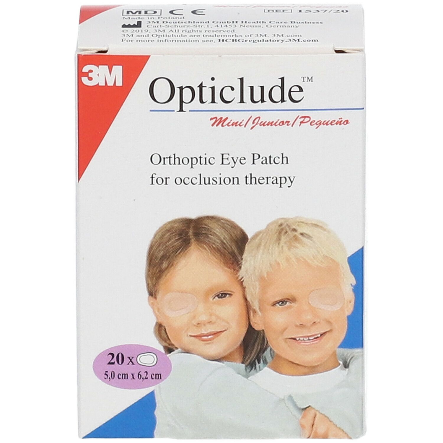 3M Opticlude Pansement Orthoptique Junior 6,3cm X 4,8cm 153720