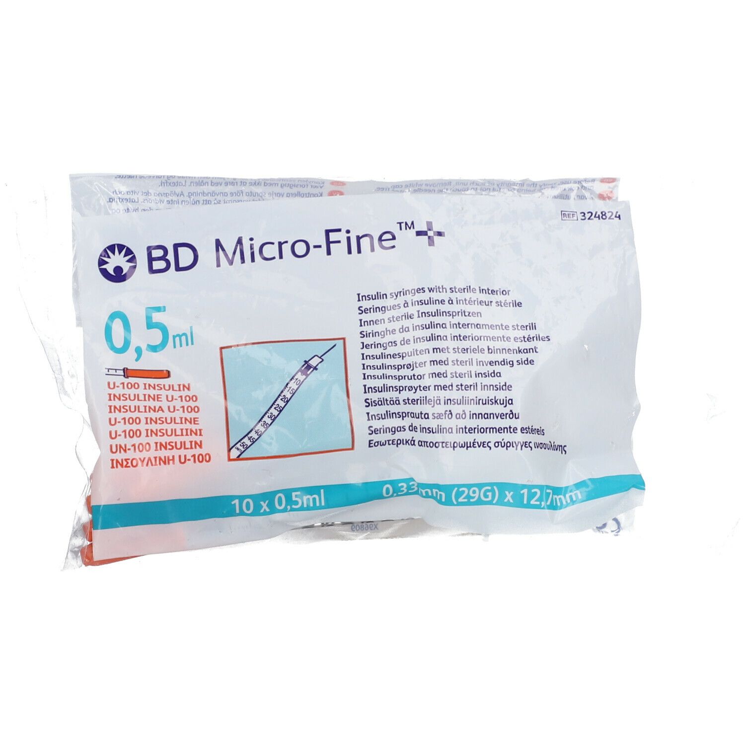 BD Microfine+ Insuline Spuit 0.5ml 29g 12.7mm