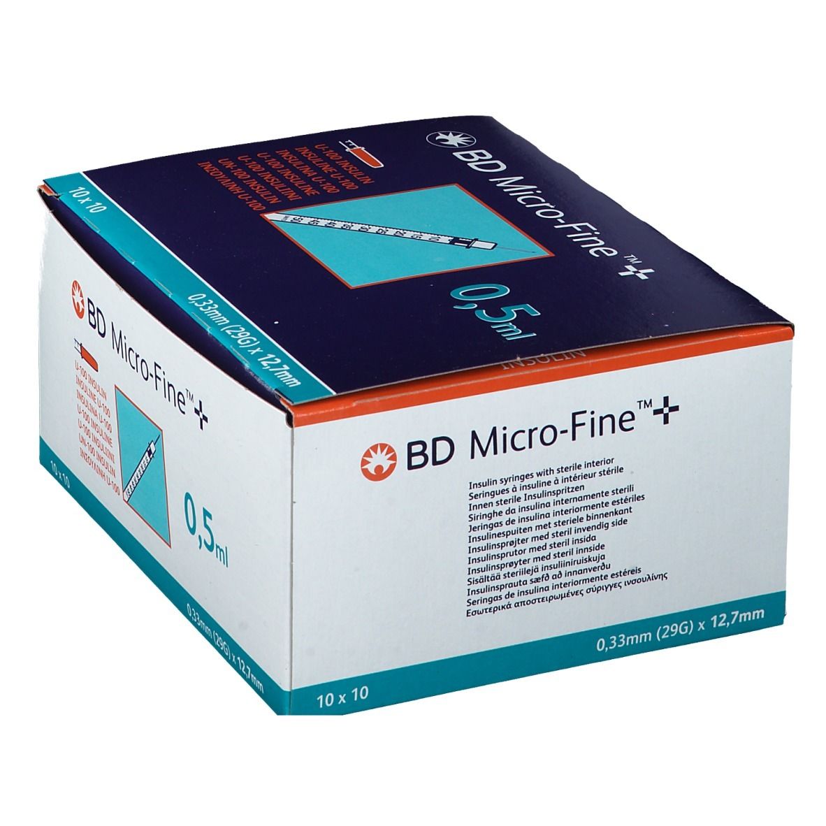 BD Microfine+ Seringue Insuline 0.5ml 29g 12.7mm