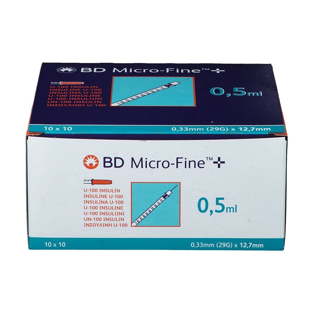 BD Microfine+ Insuline Spuit 0.5ml 29g 12.7mm