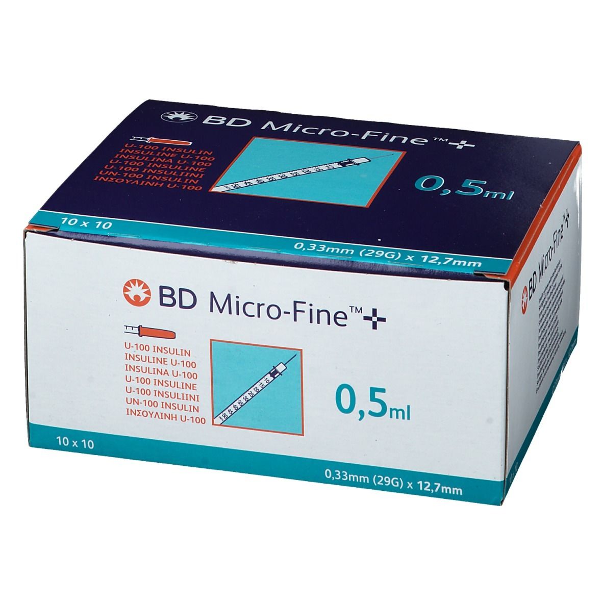 BD Microfine+ Seringue Insuline 0.5ml 29g 12.7mm