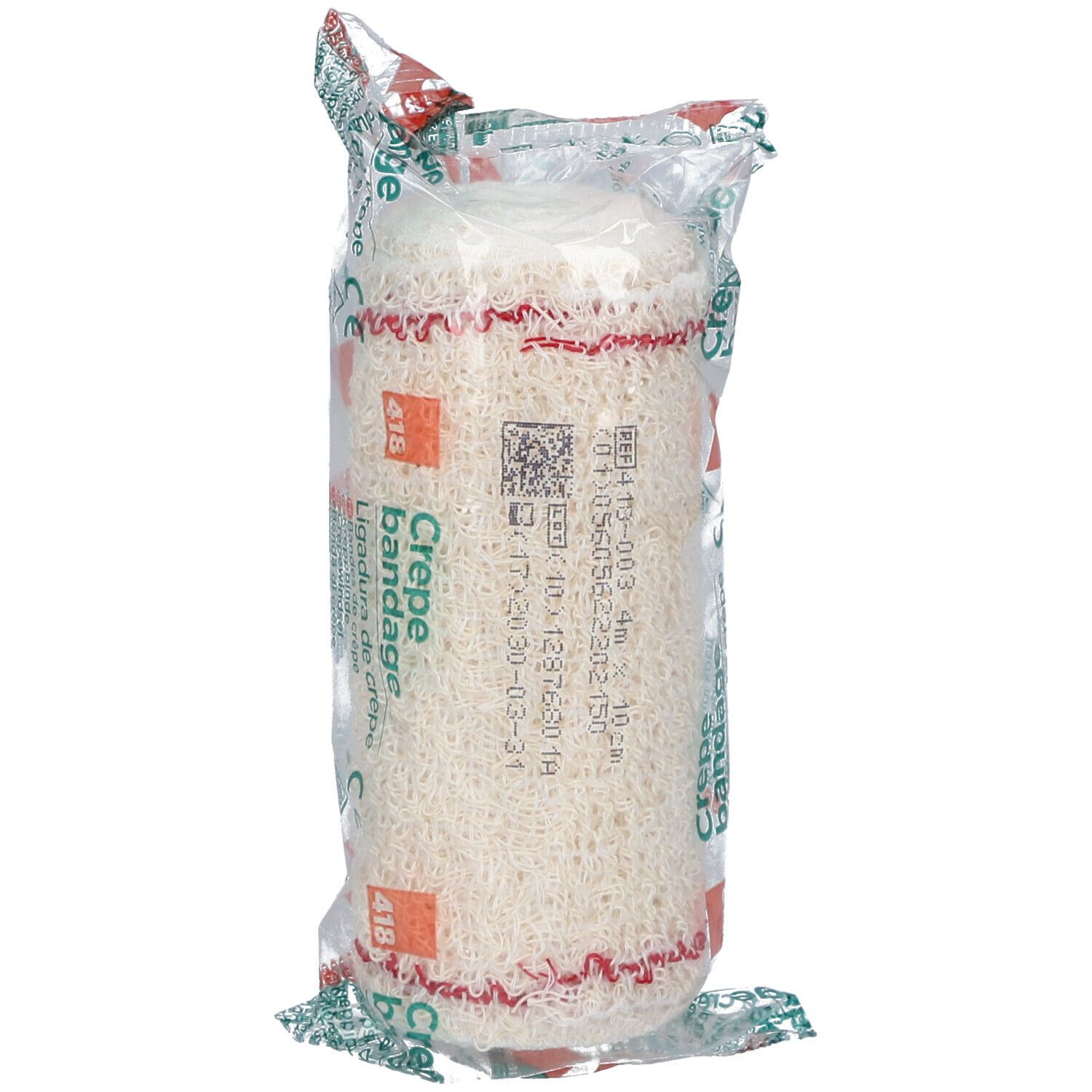 Zeno Bandage De Crêpe 418 10Cmx4M + Filet Rouge