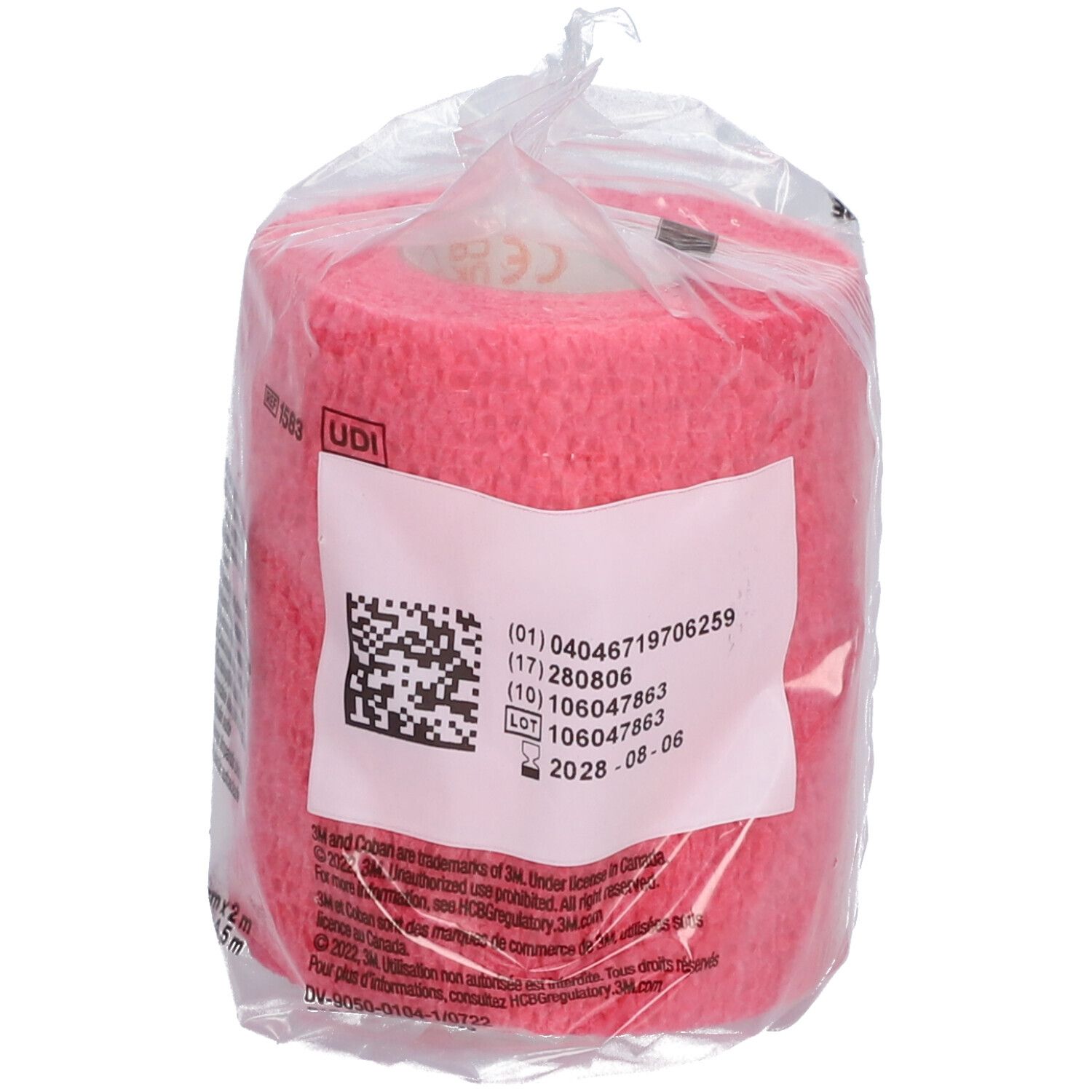 3M Coban Bandage Elastique Rouge 7,5cmx4,57m