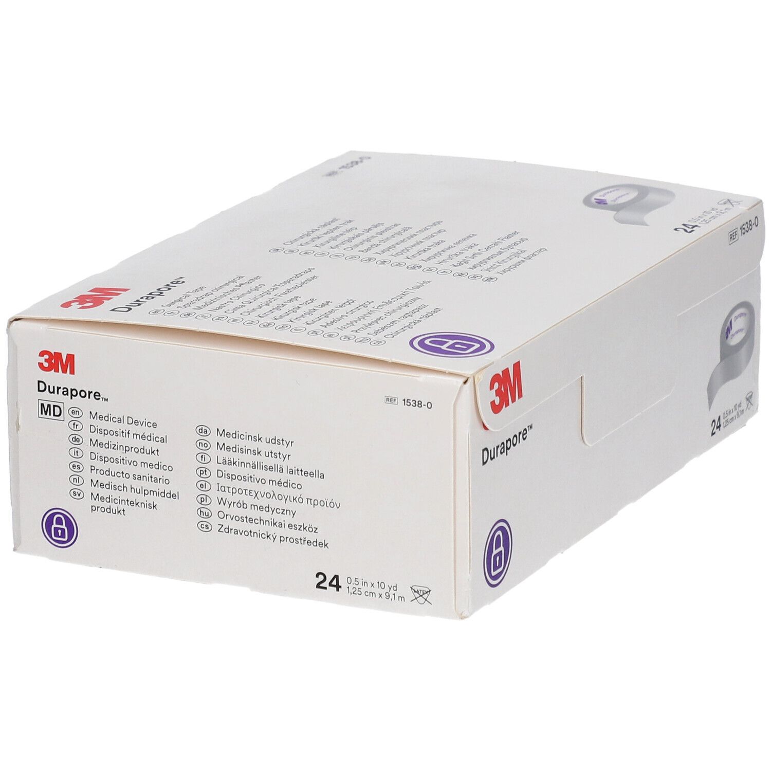 3M Durapore Sparadrap Chirurgical 1,25cm x 9,15m 1538-0