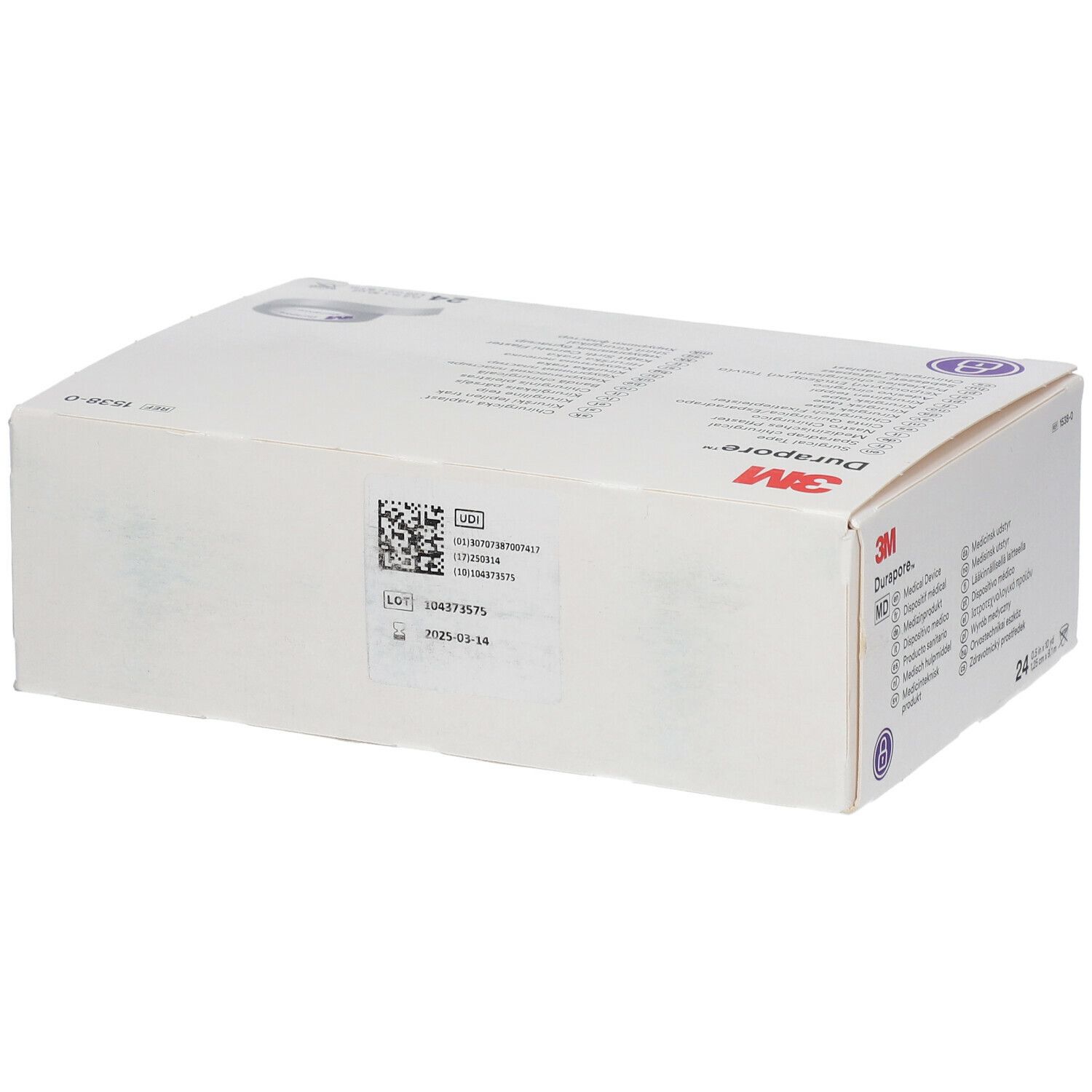 3M Durapore Sparadrap Chirurgical 1,25cm x 9,15m 1538-0
