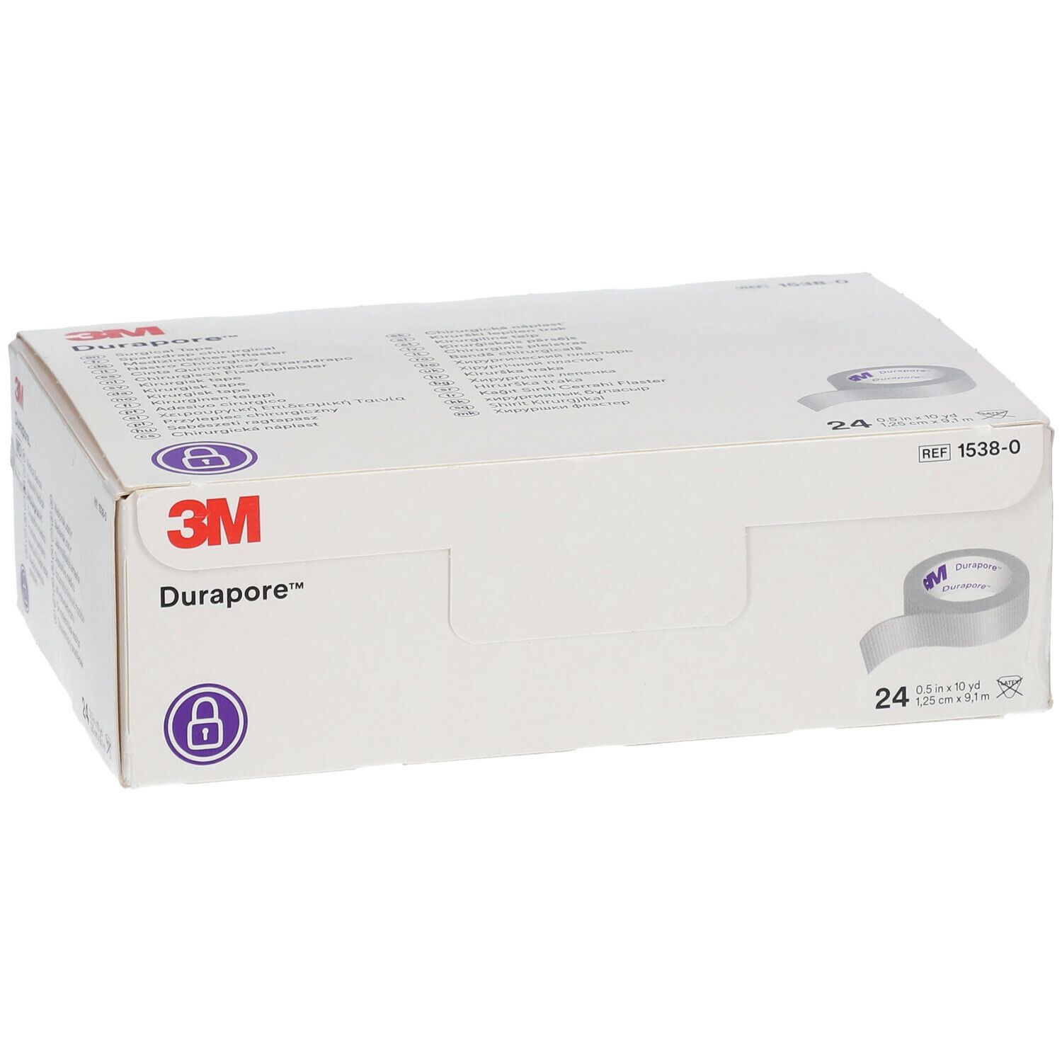 3M Durapore Sparadrap Chirurgical 1,25cm x 9,15m 1538-0