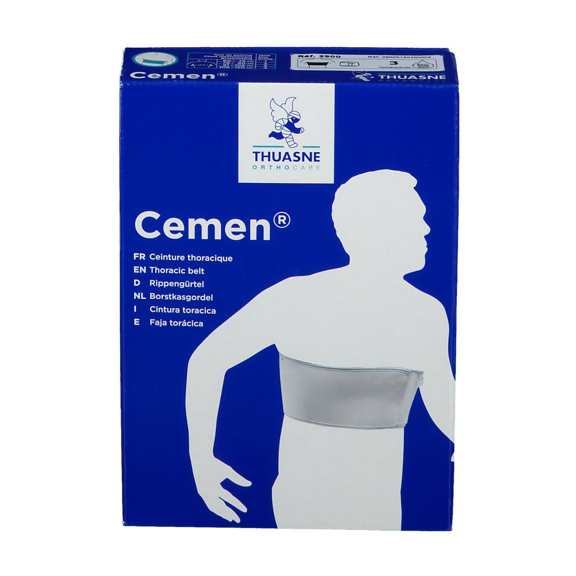 Thuasne Cemen Ceinture Poitrine Femme Blanc T3