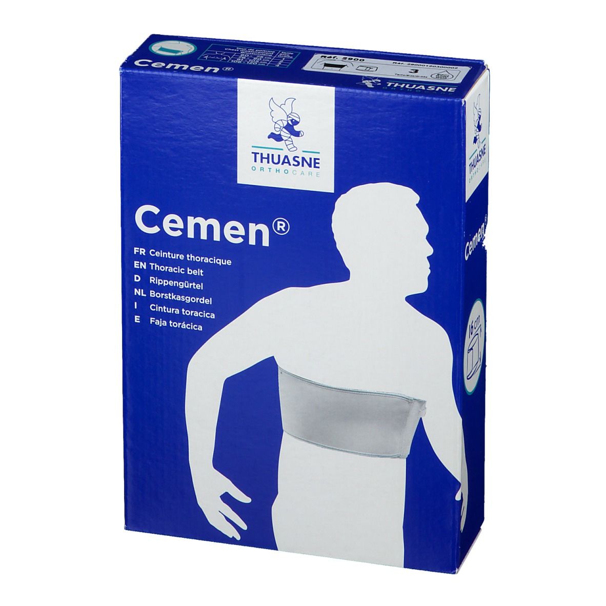 Thuasne Cemen Ceinture Poitrine Femme Blanc T3