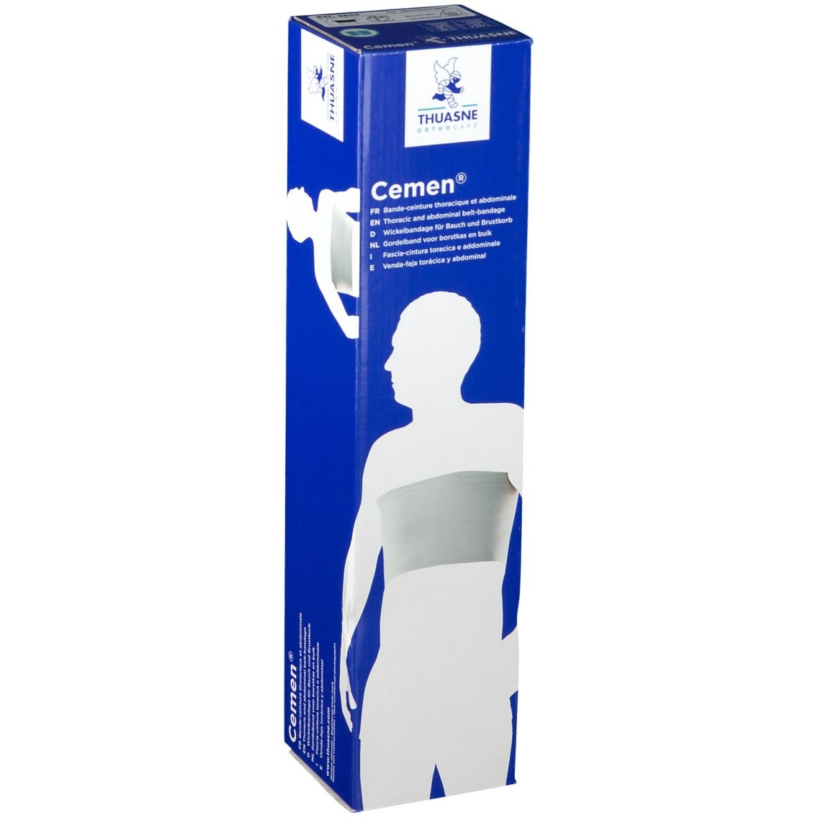 Cemen Bande Ceinture Thorax-Ventre Blanc 25cm x 1.25m