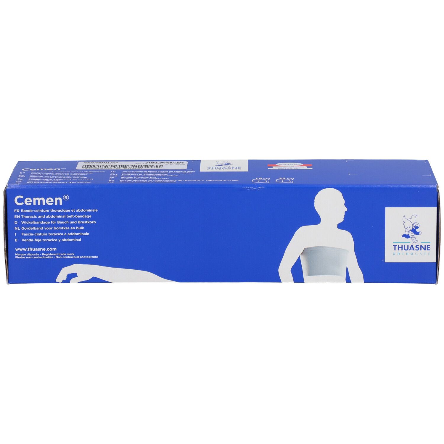 Cemen Gordelband Borstkas-Buik Wit 25cm x 2.5m