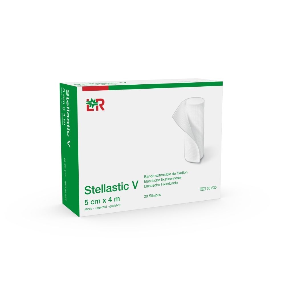 Elastisch fixatieverband, 5 cm x 4 m, wit