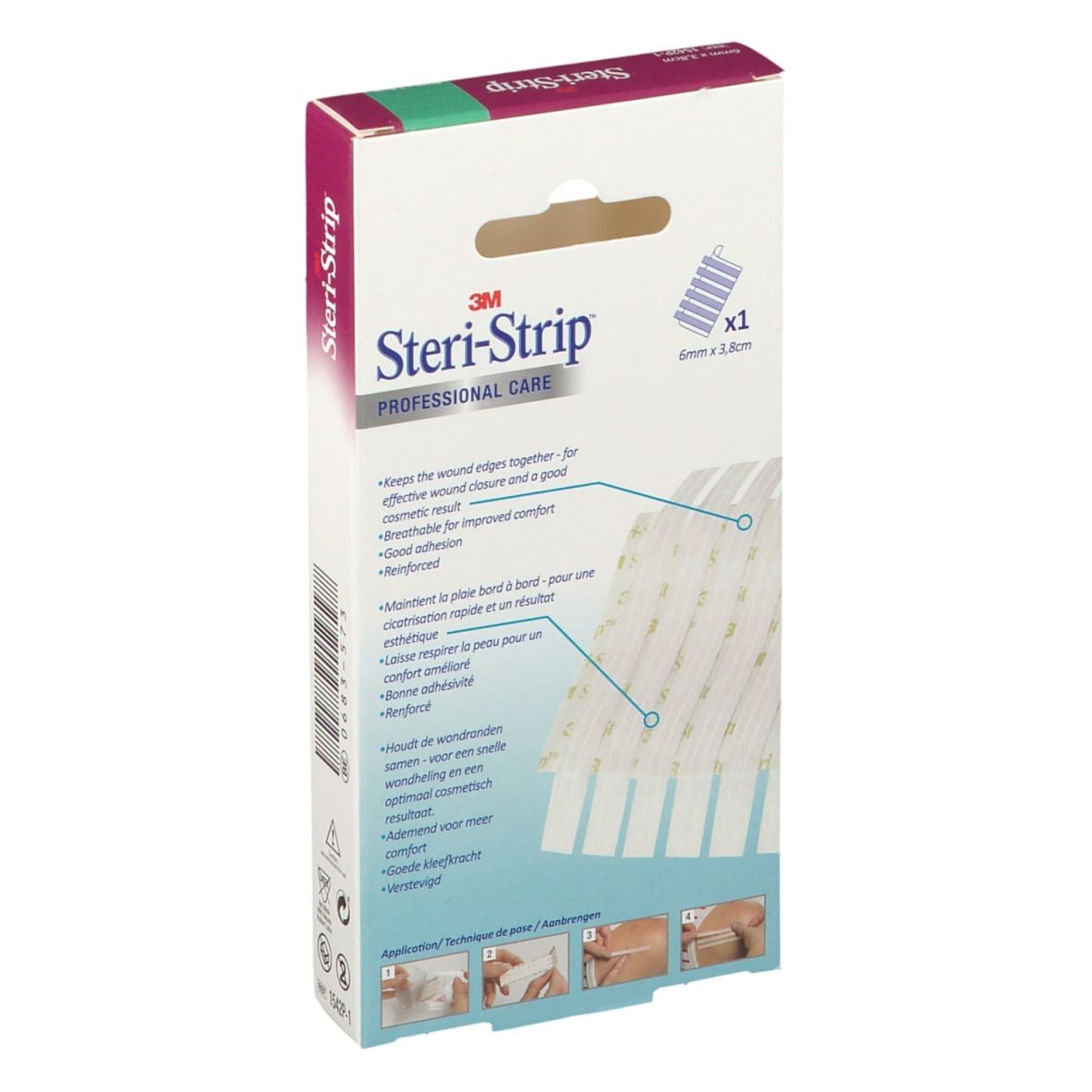 3M Steri-Strip 0,6cm x 3,8cm 1542R-01