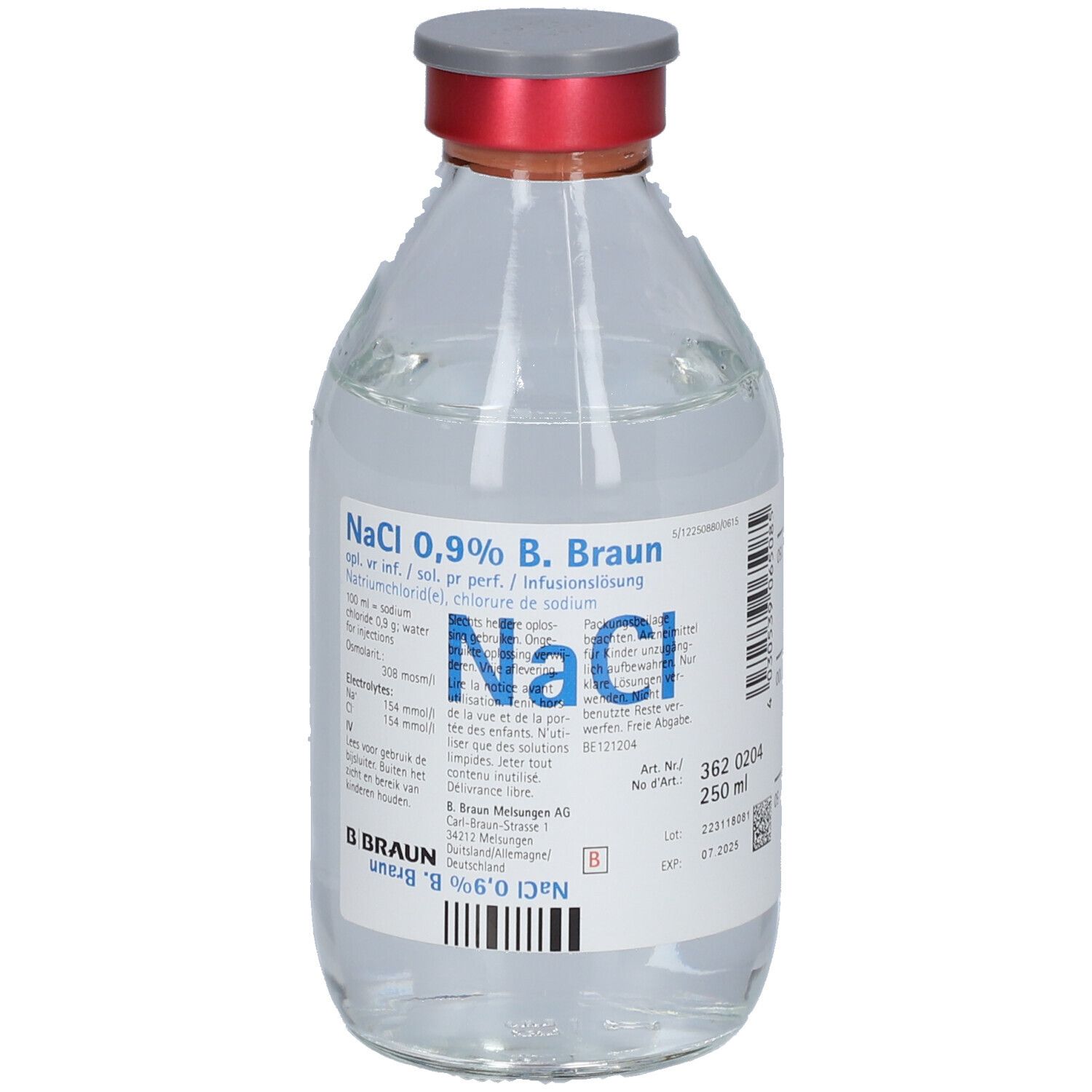 Braun NaCl 0.9% Verre